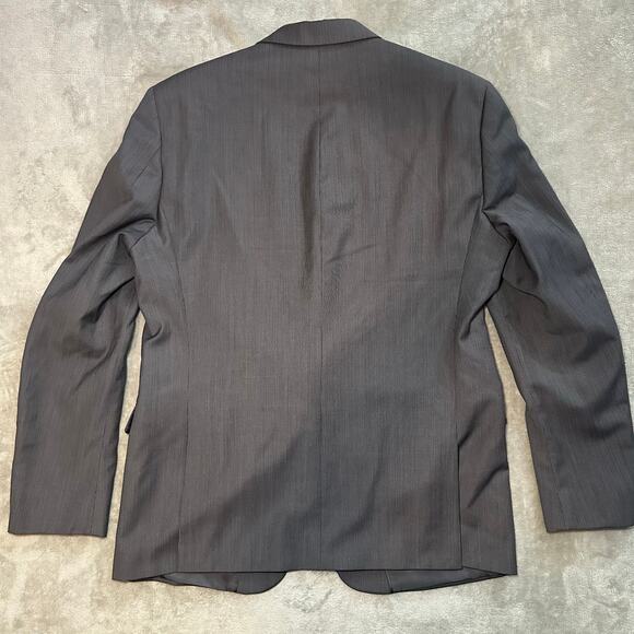 Calvin Klein Wool Blazer Men Size 42R Gray Extreme Slim Fit 2 Button Suit Jacket - Picture 4 of 16